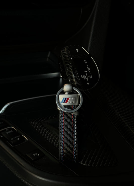 M power carbon fiber keychain